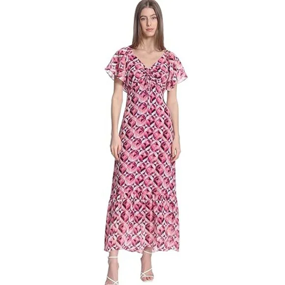 chinese dress ladies Donna Morgan Womens Textured Open-Back Sleeveless Dress main image 0